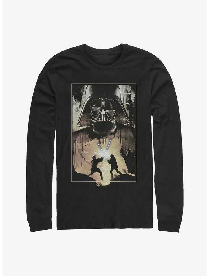 Discount 👍 Star Wars Vader Raw Battle Long-Sleeve T-Shirt 👍 3 Discount 👍 Star Wars Vader Raw Battle Long-Sleeve T-Shirt 👍