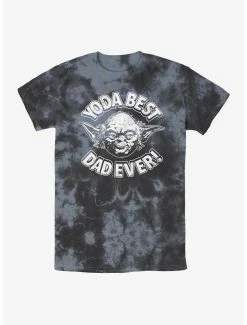 Best Pirce ❤️ Star Wars Yoda Best Dad Ever Tie-Dye T-Shirt 😍
