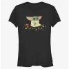 Promo ⭐ Star Wars The Mandalorian Grogu Eating Candies 👧 Girls T-Shirt 🔔 -Star Wars Clothing Sales 20070002 hi