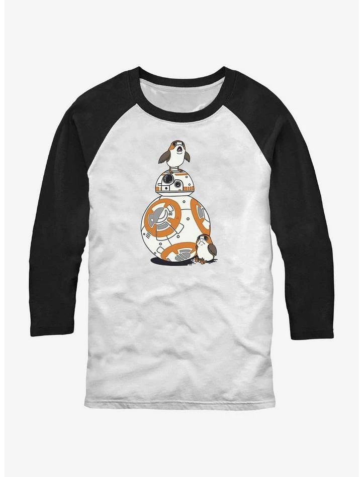 Coupon ๐ Star Wars: The Last Jedi Tiny Porgs and BB-8 Raglan T-Shirt ๐ 3 Coupon ๐ Star Wars: The Last Jedi Tiny Porgs and BB-8 Raglan T-Shirt ๐