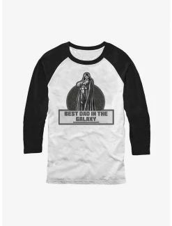 Cheap 🤩 Star Wars Galaxy Dad Vader Raglan T-Shirt 🔔