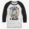 Brand new 😉 Star Wars R2-D2 How I Roll Raglan T-Shirt 🔔 -Star Wars Clothing Sales 20111452 hi