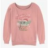 Flash Sale 👏 Star Wars The Mandalorian Child Greetings 👧 Girls Slouchy Sweatshirt 💯 -Star Wars Clothing Sales 20113053 hi