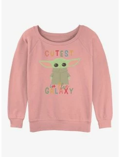 Flash Sale 🌟 Star Wars The Mandalorian Cutest Child in the Galaxy 👧 Girls Slouchy Sweatshirt 🌟