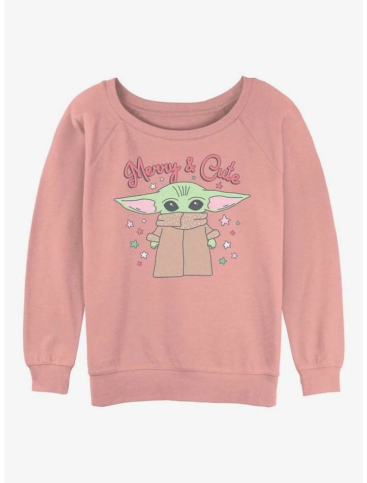 Cheapest ๐งจ Star Wars The Mandalorian Merry and Cute Child ๐ง Girls Slouchy Sweatshirt โจ 3 Cheapest ๐งจ Star Wars The Mandalorian Merry and Cute Child ๐ง Girls Slouchy Sweatshirt โจ