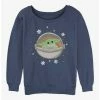 Promo 🎉 Star Wars The Mandalorian Snowy Child 👧 Girls Slouchy Sweatshirt 🎉 -Star Wars Clothing Sales 20113193 hi
