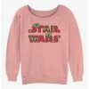 Hot Sale ✨ Star Wars Gift Wrapped Logo 👧 Girls Slouchy Sweatshirt ⌛ -Star Wars Clothing Sales 20113305 hi