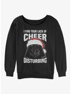 Best deal ✔️ Star Wars Darth Vader Lack of Cheer 👧 Girls Slouchy Sweatshirt 💯