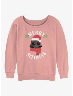Best Pirce 😍 Star Wars Merry Sithmas 👧 Girls Slouchy Sweatshirt ⌛