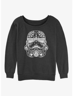 Best Sale 🔥 Star Wars Sugar Skull Troop 👧 Girls Slouchy Sweatshirt 🥰