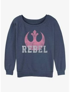 Best Pirce ✔️ Star Wars: The Force Awakens Rebel Icon 👧 Girls Slouchy Sweatshirt 💯