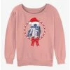 Coupon 👏 Star Wars: The Rise Of Skywalker R2-D2 🍬 Candy Cane 👧 Girls Slouchy Sweatshirt 🥰