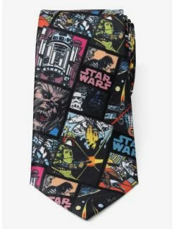 Budget 🥰 Star Wars Comic Black Men's Tie 🎁 -Star Wars Clothing Sales 20138879 av2