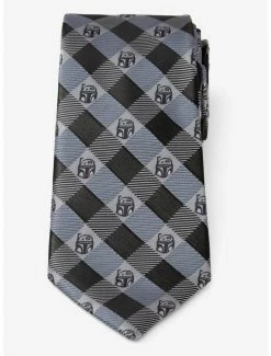 Deals 🛒 Star Wars The Book Of Boba Fett "As You Wish" Plaid Men's Tie 🎁 -Star Wars Clothing Sales 20138891 av3