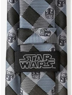 Deals 🛒 Star Wars The Book Of Boba Fett "As You Wish" Plaid Men's Tie 🎁 -Star Wars Clothing Sales 20138891 av5