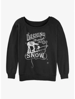 Best deal ⌛ Star Wars AT-AT Walker Snow 👧 Girls Slouchy Sweatshirt 🎉