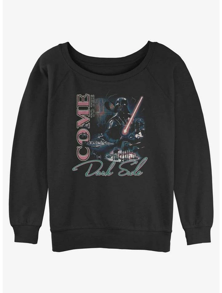 Promo 🥰 Star Wars Come To The Dark Side 👧 Girls Slouchy Sweatshirt 🛒 3 Promo 🥰 Star Wars Come To The Dark Side 👧 Girls Slouchy Sweatshirt 🛒