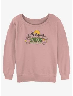 Flash Sale ⌛ Star Wars Retro Ewoks 👧 Girls Slouchy Sweatshirt ⭐