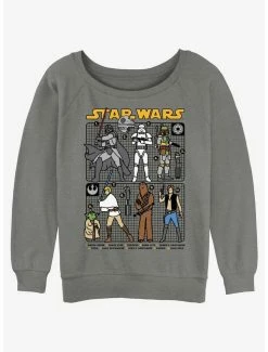 Best deal 🎁 Star Wars Star Crew 👧 Girls Slouchy Sweatshirt 😍