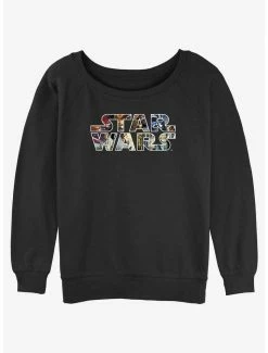 Best deal ⭐ Star Wars Epic Logo 👧 Girls Slouchy Sweatshirt 😍