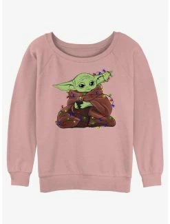 Best reviews of 🎉 Star Wars The Mandalorian Grogu Lights 👧 Girls Slouchy Sweatshirt 😀