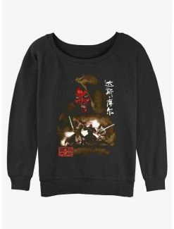 Best deal ✔️ Star Wars Maul Battle 👧 Girls Slouchy Sweatshirt 👍