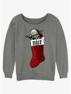 Wholesale 🤩 Star Wars Yoda Stocking 👧 Girls Slouchy Sweatshirt 🤩