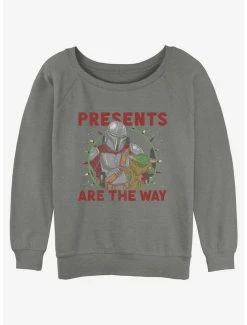 Top 10 👍 Star Wars The Mandalorian Presents Are The Way 👧 Girls Slouchy Sweatshirt 👏