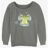 Flash Sale ❤️ Star Wars The Mandalorian Grogu Snow Angel 👧 Girls Slouchy Sweatshirt ❤️ -Star Wars Clothing Sales 20207546 hi