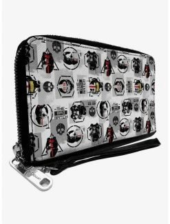 Best Sale ⭐ Star Wars The Bad Batch Clone Force 99 Helmets Zip Around Wallet ✔️