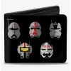 Cheap ✔️ Star Wars The Bad Batch Clone Force 99 Helmets and Logo Bifold Wallet 💯 -Star Wars Clothing Sales 20215290 hi