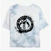 Promo 😉 Star Wars The Mandalorian Painted Skull Tie-Dye 👧 Girls Crop T-Shirt 😍 -Star Wars Clothing Sales 20222686 hi