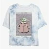 Wholesale 👍 Star Wars The Mandalorian The Child Tarot Tie-Dye 👧 Girls Crop T-Shirt 👏 -Star Wars Clothing Sales 20222857 hi