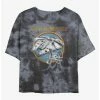 Best Sale ⌛ Star Wars Falcon Battleship Tie-Dye 👧 Girls Crop T-Shirt 👏 -Star Wars Clothing Sales 20223237 hi