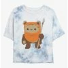 New 😍 Star Wars Ewok Spear Tie-Dye 👧 Girls Crop T-Shirt 👏 -Star Wars Clothing Sales 20223465 hi