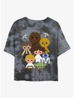 Flash Sale 👍 Star Wars Heroes Kawaii Tie-Dye 👧 Girls Crop T-Shirt 💯