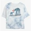 Promo 😍 Star Wars AT-AT Love Tie-Dye 👧 Girls Crop T-Shirt 👏 -Star Wars Clothing Sales 20223568 hi