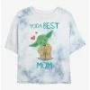 Promo 🤩 Star Wars Yoda Best Mom Tie-Dye 👧 Girls Crop T-Shirt 😍 -Star Wars Clothing Sales 20223679 hi