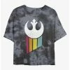 Outlet 🔥 Star Wars Rainbow Rebel Logo Tie-Dye 👧 Girls Crop T-Shirt 😍 -Star Wars Clothing Sales 20223719 hi