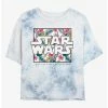 Deals 👍 Star Wars Floral Logo Tie-Dye 👧 Girls Crop T-Shirt ✔️ -Star Wars Clothing Sales 20223738 hi