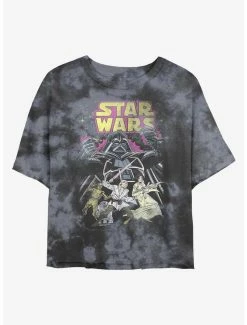 Outlet ✔️ Star Wars Skywalker Reunion Tie-Dye 👧 Girls Crop T-Shirt ⌛
