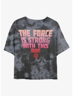 Best Pirce ✔️ Star Wars Strong Force Tie-Dye 👧 Girls Crop T-Shirt ⭐