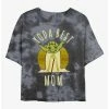 Discount 💯 Star Wars Yoda Best Mom Tie-Dye 👧 Girls Crop T-Shirt ✔️
