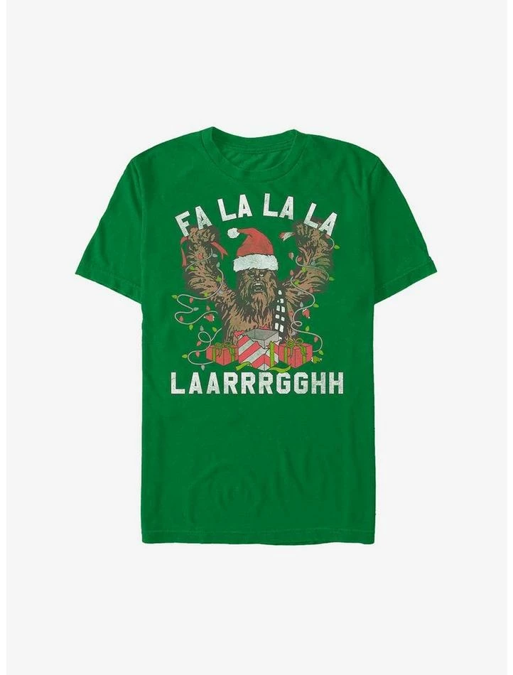 Cheap 🛒 Star Wars Santa Chewie Fa La La La Largh T-Shirt ⭐ 3 Cheap 🛒 Star Wars Santa Chewie Fa La La La Largh T-Shirt ⭐