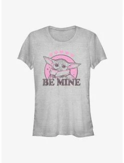 Budget 👍 Star Wars The Mandalorian Grogu Be Mine 👧 Girls T-Shirt 🤩
